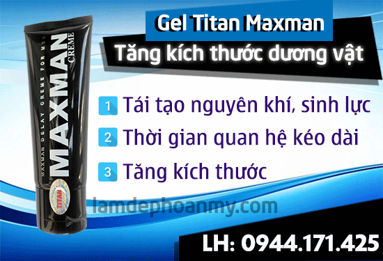 Gel Maxman cách tăng kích thước cậu nhỏ bằng tay